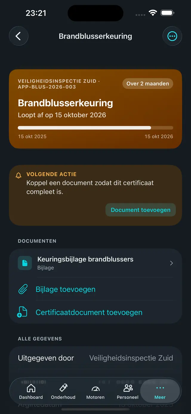 Certificaten in de iPhone-app
