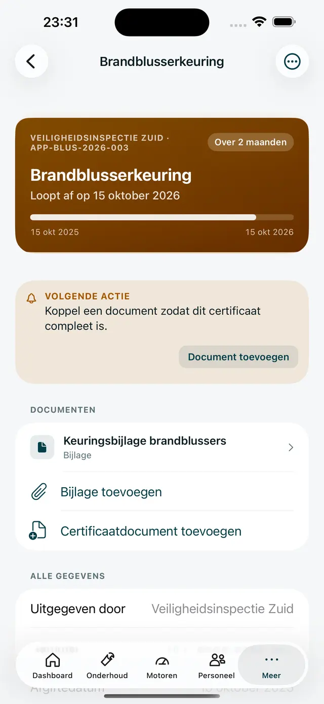 Certificaten in de iPhone-app